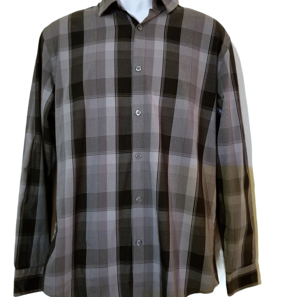 Alfani Regular Fit Long Sleeve Button Down Shirt